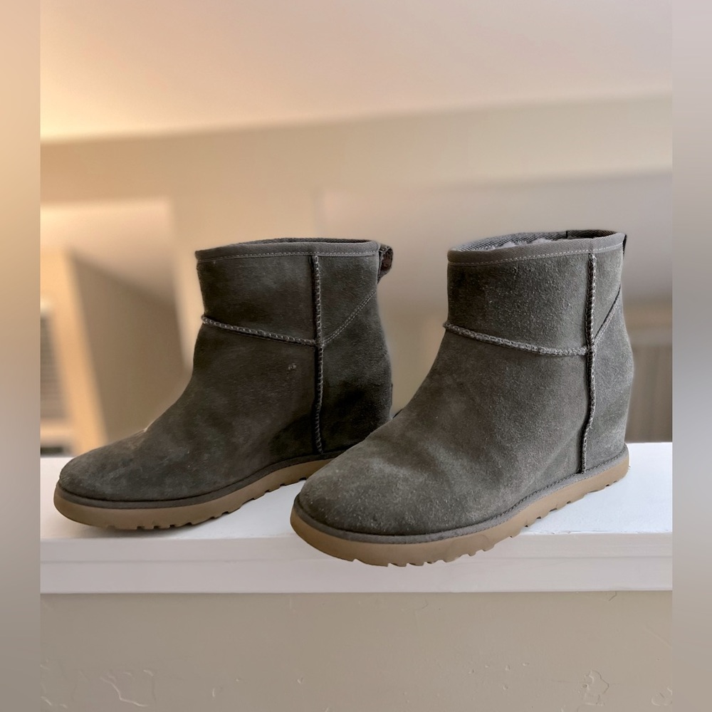 Ugg Ankle Boots, Dark Gray, Size 8.5